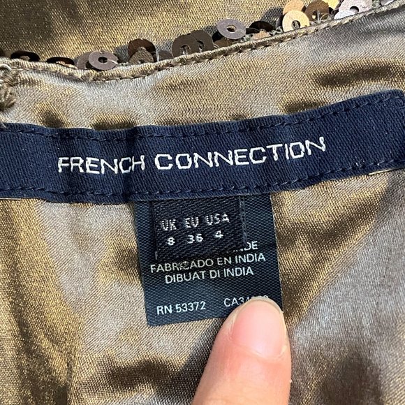 NWOT French Connection Bronze Sequin Dress - Picture 6 of 7